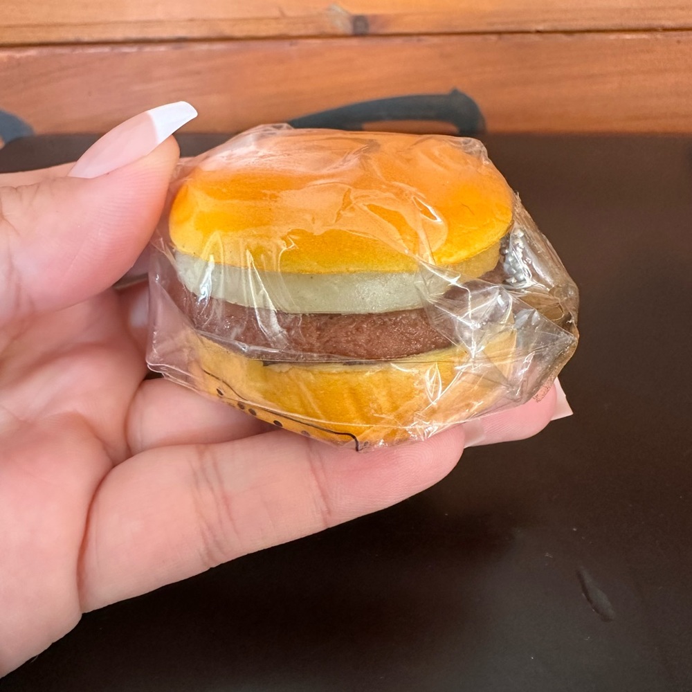 Hamburger Squishy Keychain
